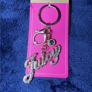 Juicy Couture Glittering Silver Keychain
